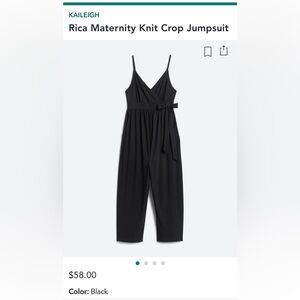 Kaileigh Crop Maternity Jumpsuit